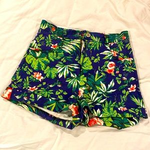 Pinkyotto high waist shorts tropical print